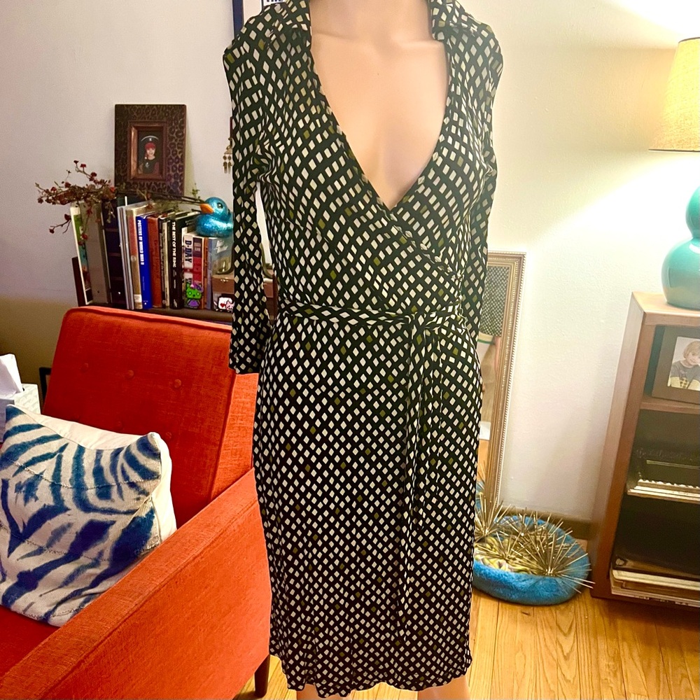 Vintage 90s Tessuto Wrap Dress